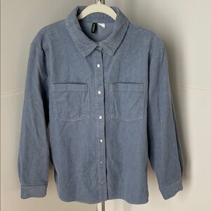 Men’s H&M Blue Corduroy Shirt. Size Medium